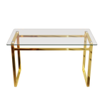 51" Modern Minimalist Rectangular Glass Dining Table