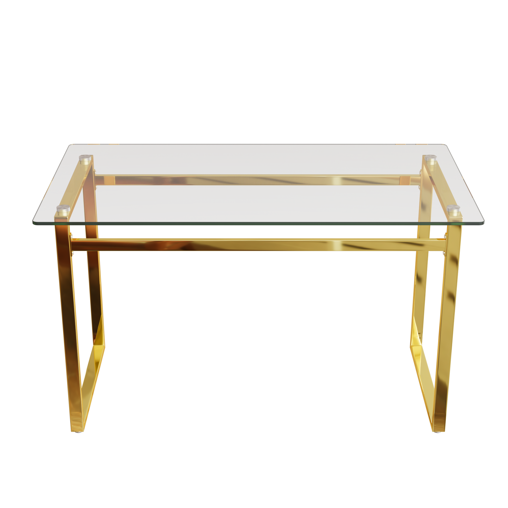 51" Modern Minimalist Rectangular Glass Dining Table
