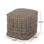 Ceasar Handcrafted Square Pouf