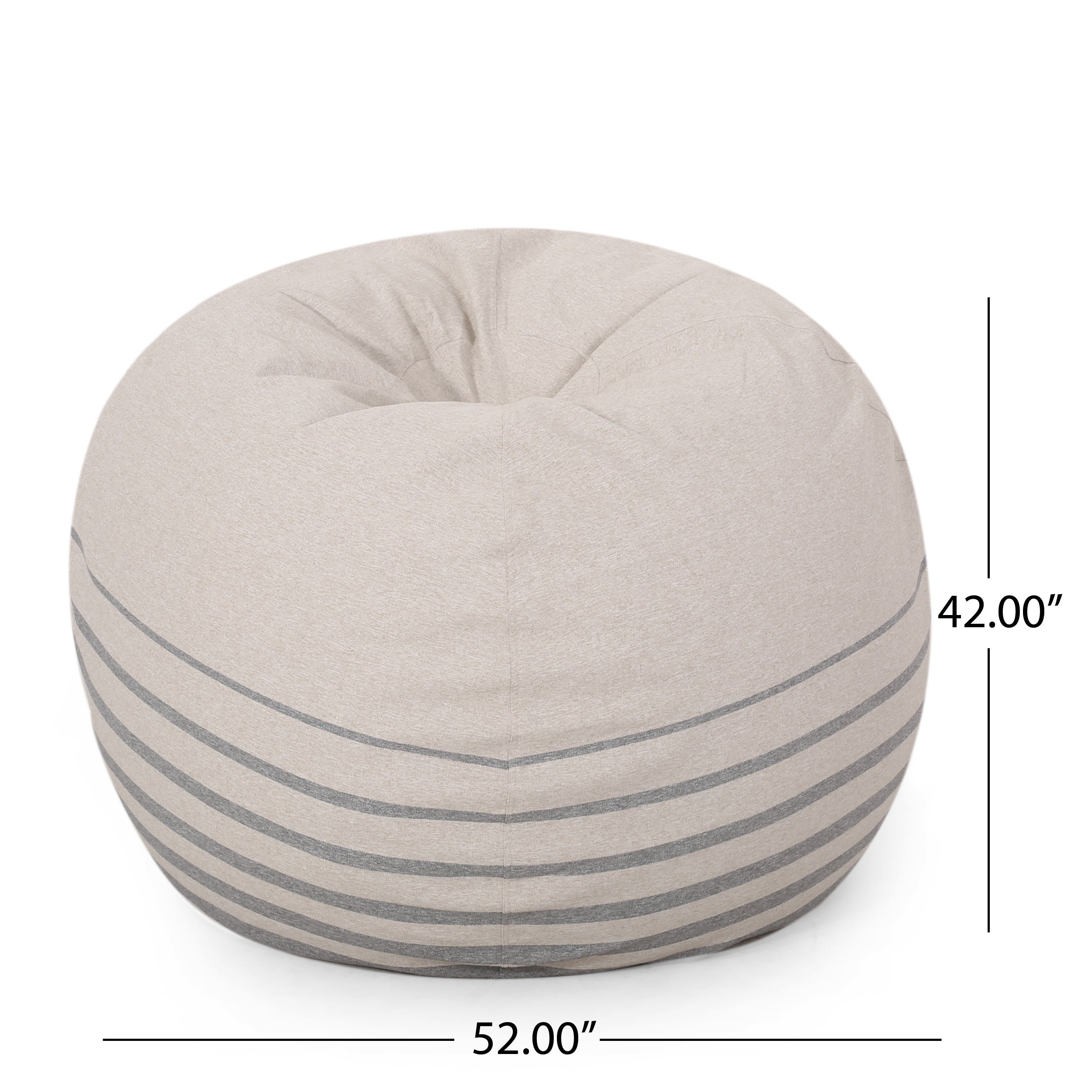 Bohemio 5 Foot Rounded Bean Bag, Striped