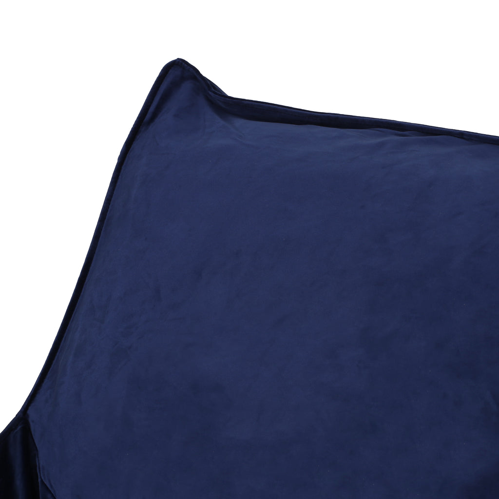 Fila Velveteen 2 Seater Oversized Bean Bag Chair with Armrests