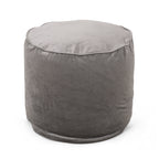 Shimon Cylinder Pouf, Pewter