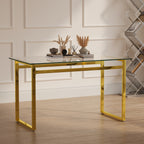 51" Modern Minimalist Rectangular Glass Dining Table