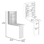 Wall Foldable Table with Multiple Shelves