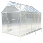 6.3' x 10.2' x 7' Polycarbonate Greenhouse, Heavy Duty Outdoor Aluminum Walk-in