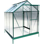 6.3'*6.2'*7' Polycarbonate Greenhouse, Heavy Duty Outdoor Aluminum Walk-in