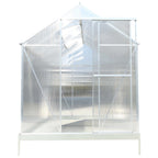 6.3' x 10.2' x 7' Polycarbonate Greenhouse, Heavy Duty Outdoor Aluminum Walk-in