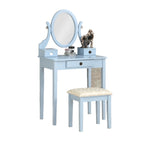 Moniys Wood Moniya Makeup Vanity Table and Stool Set