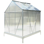 6.3' x 6.2' Polycarbonate Greenhouse, Heavy Duty Outdoor Aluminum Walk-in