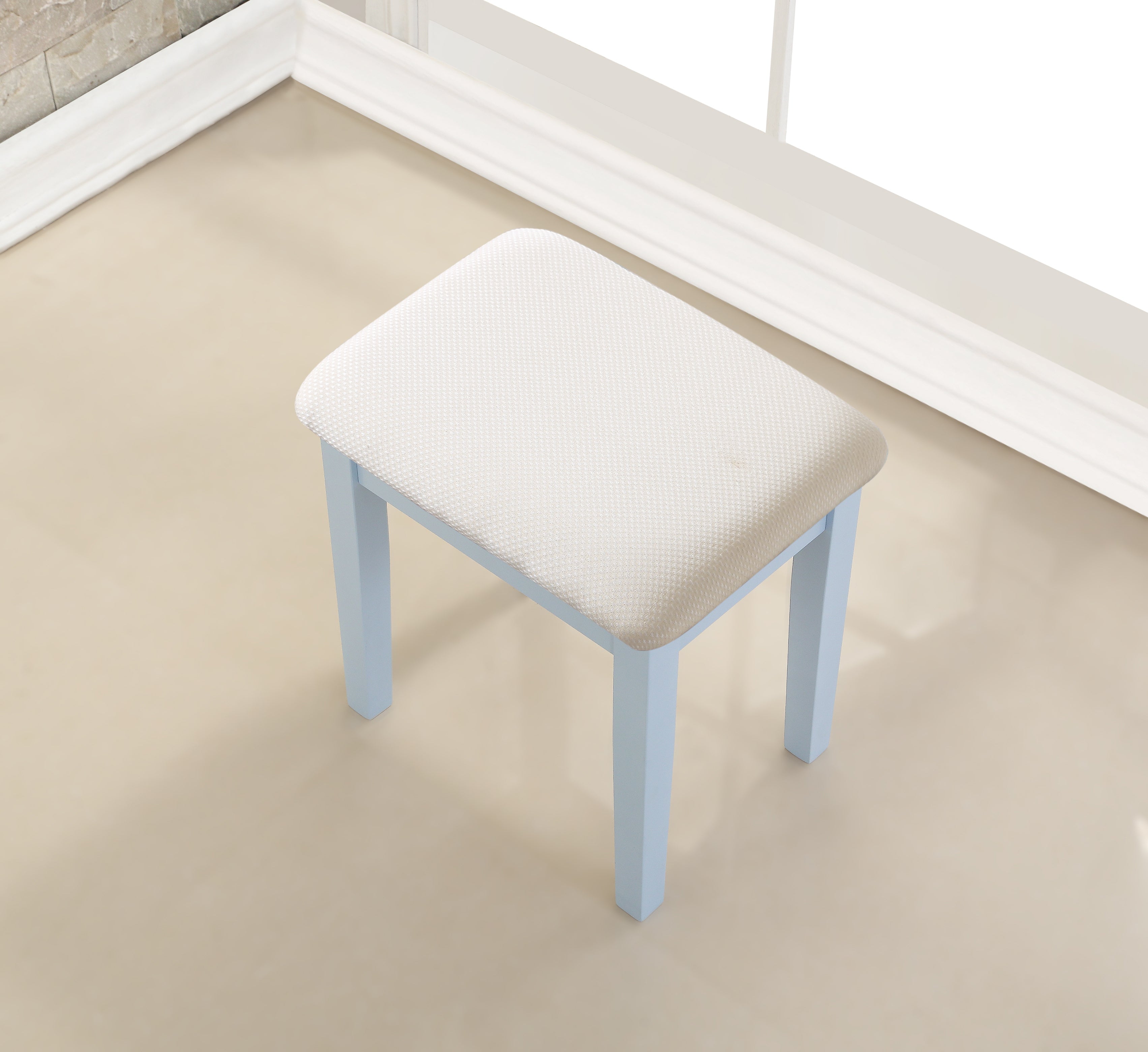 Moniys Wood Moniya Makeup Vanity Table and Stool Set