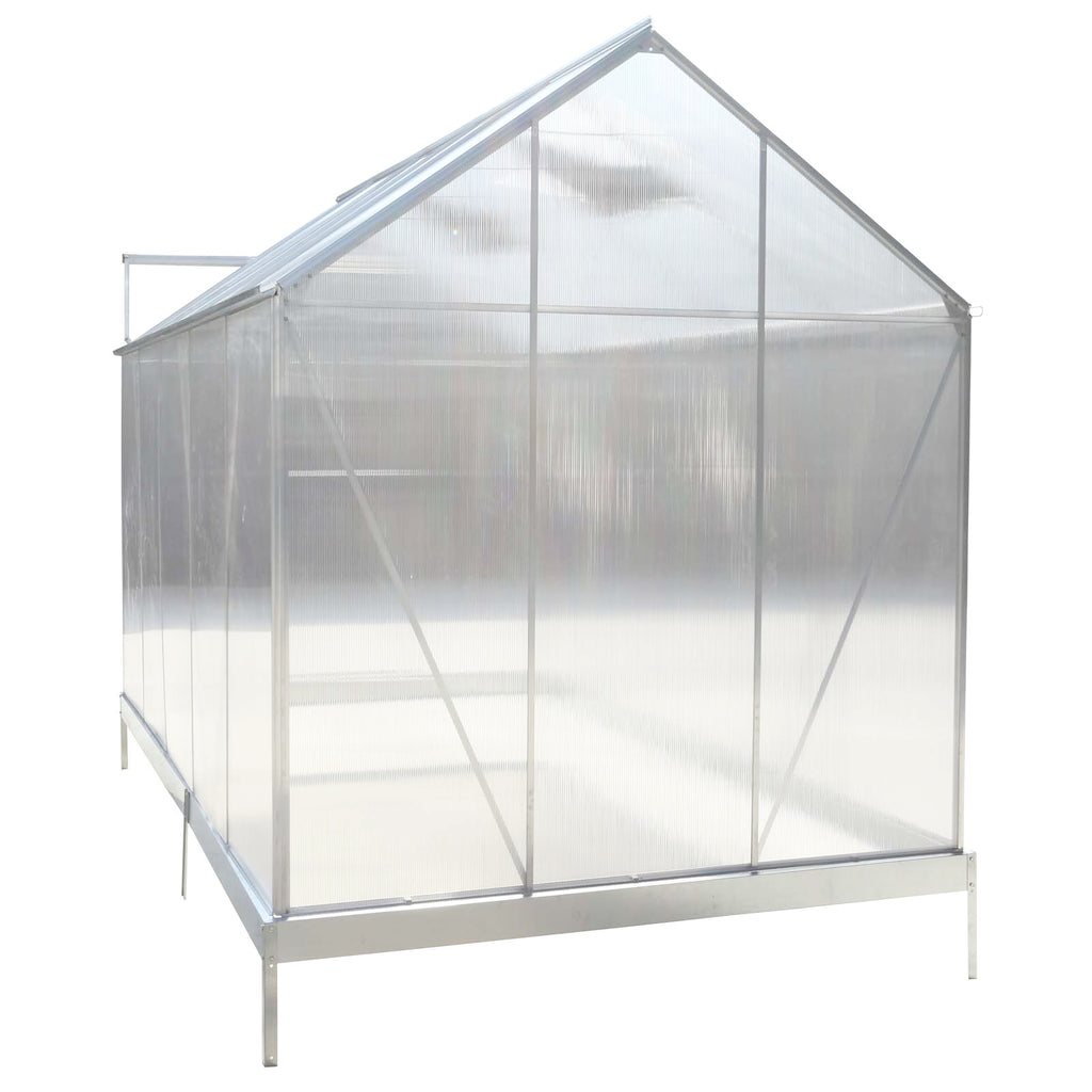 6.3' x 10.2' x 7' Polycarbonate Greenhouse, Heavy Duty Outdoor Aluminum Walk-in