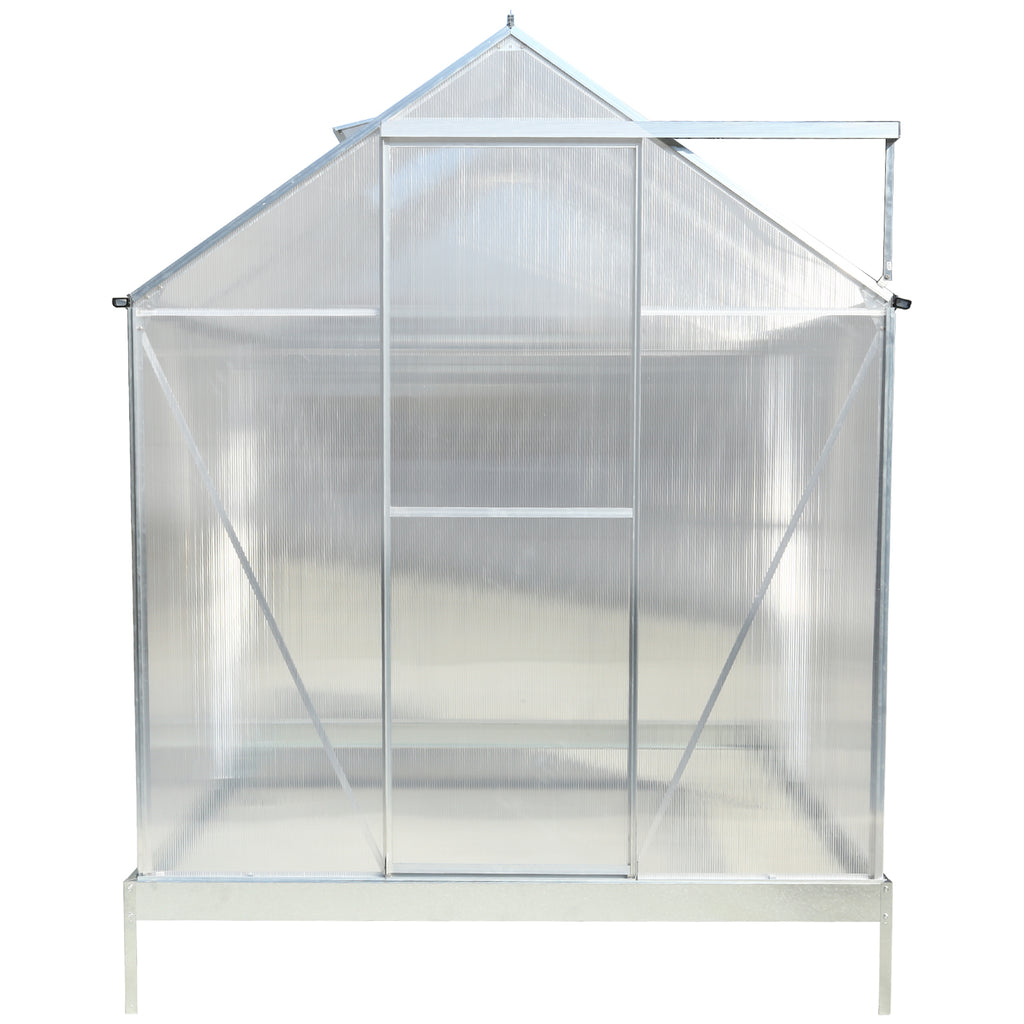 6.3' x 6.2' Polycarbonate Greenhouse, Heavy Duty Outdoor Aluminum Walk-in