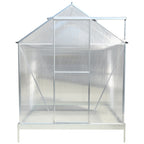6.3' x 6.2' Polycarbonate Greenhouse, Heavy Duty Outdoor Aluminum Walk-in