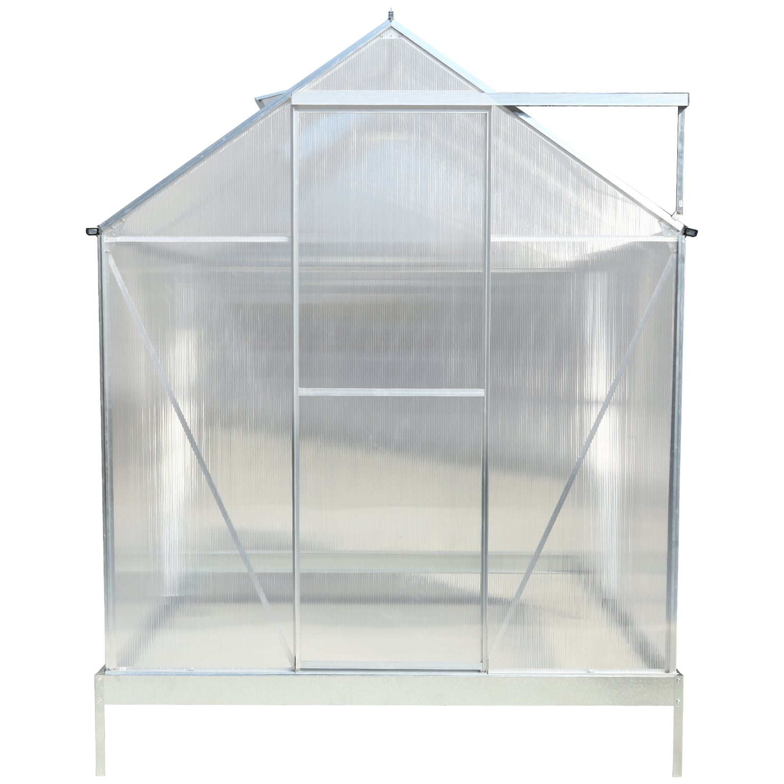 6.3' x 6.2' Polycarbonate Greenhouse, Heavy Duty Outdoor Aluminum Walk-in