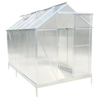 6.3' x 10.2' x 7' Polycarbonate Greenhouse, Heavy Duty Outdoor Aluminum Walk-in