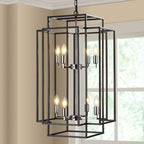 Black Geometric Foyer Chandelier