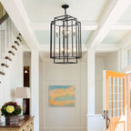 Black Geometric Foyer Chandelier