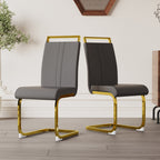 Modern PU Faux Leather Dining Chairs Set of 4 in Grey
