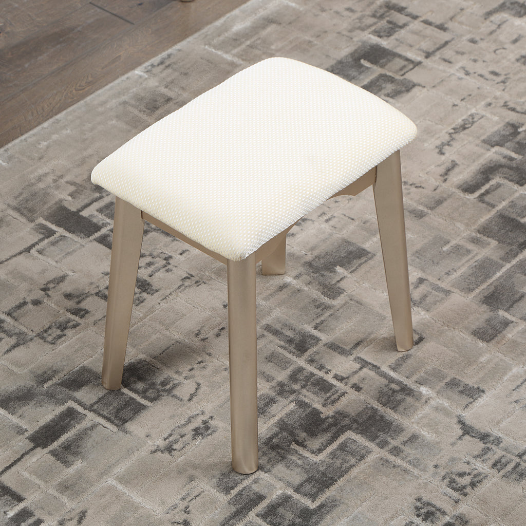 Maly Contemporary Wood Vanity and Stool Set