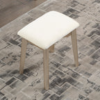 Maly Contemporary Wood Vanity and Stool Set