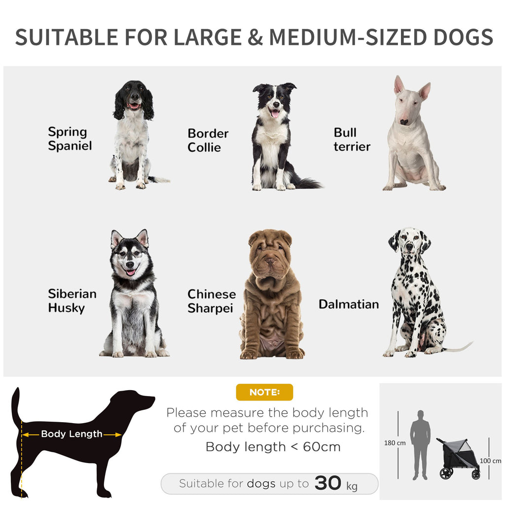 PawHut One-Click Foldable Doggy Stroller