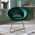 Slatina Green Silky Velvet Upholstered Accent Chair