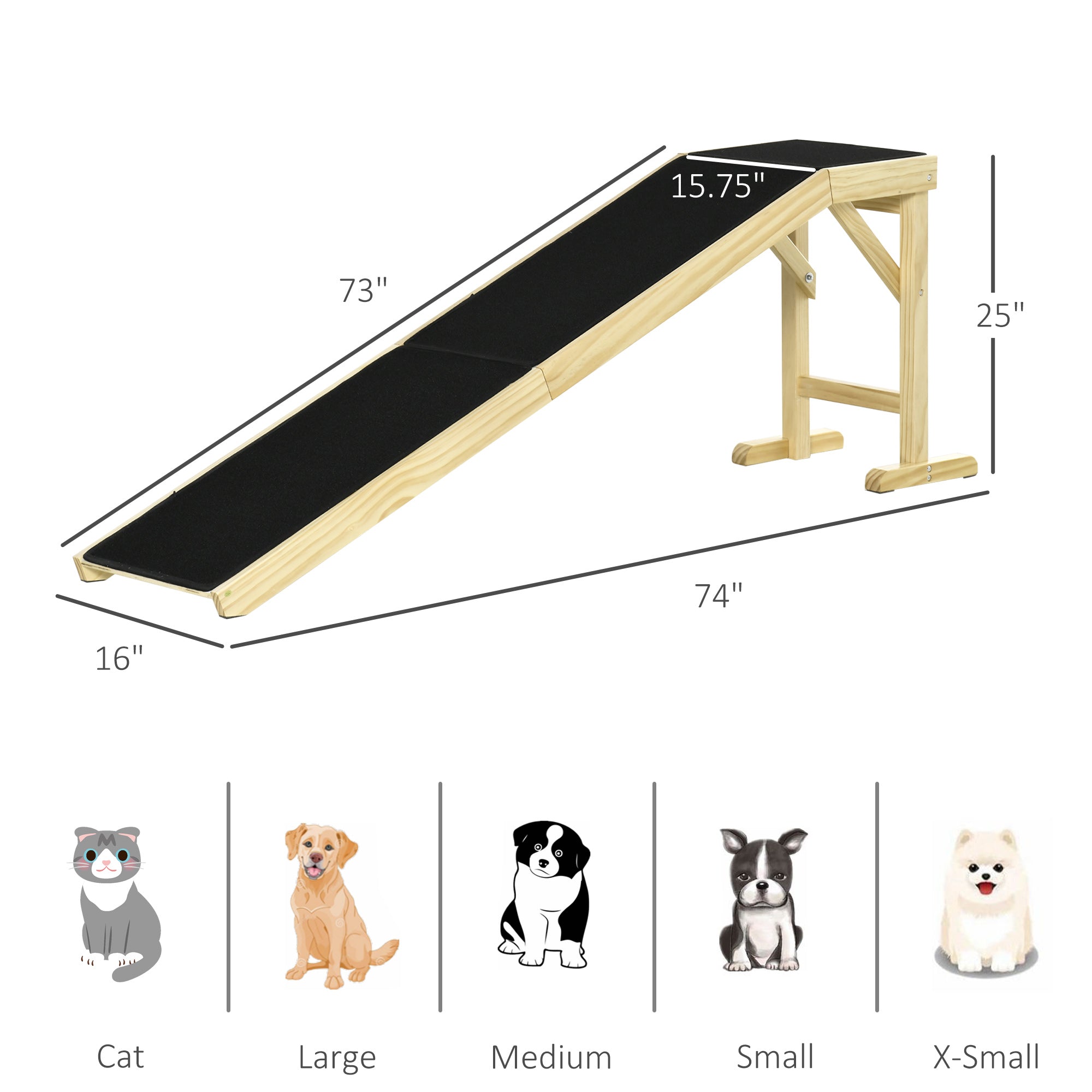 PawHut Dog Ramp for Bed