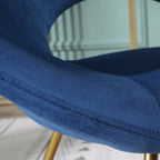 Slatina Blue Silky Velvet Upholstered Accent Chair