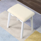Maly Contemporary Wood Vanity and Stool Set
