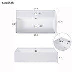 21.6" White Right Side Storage Bathroom Vanity