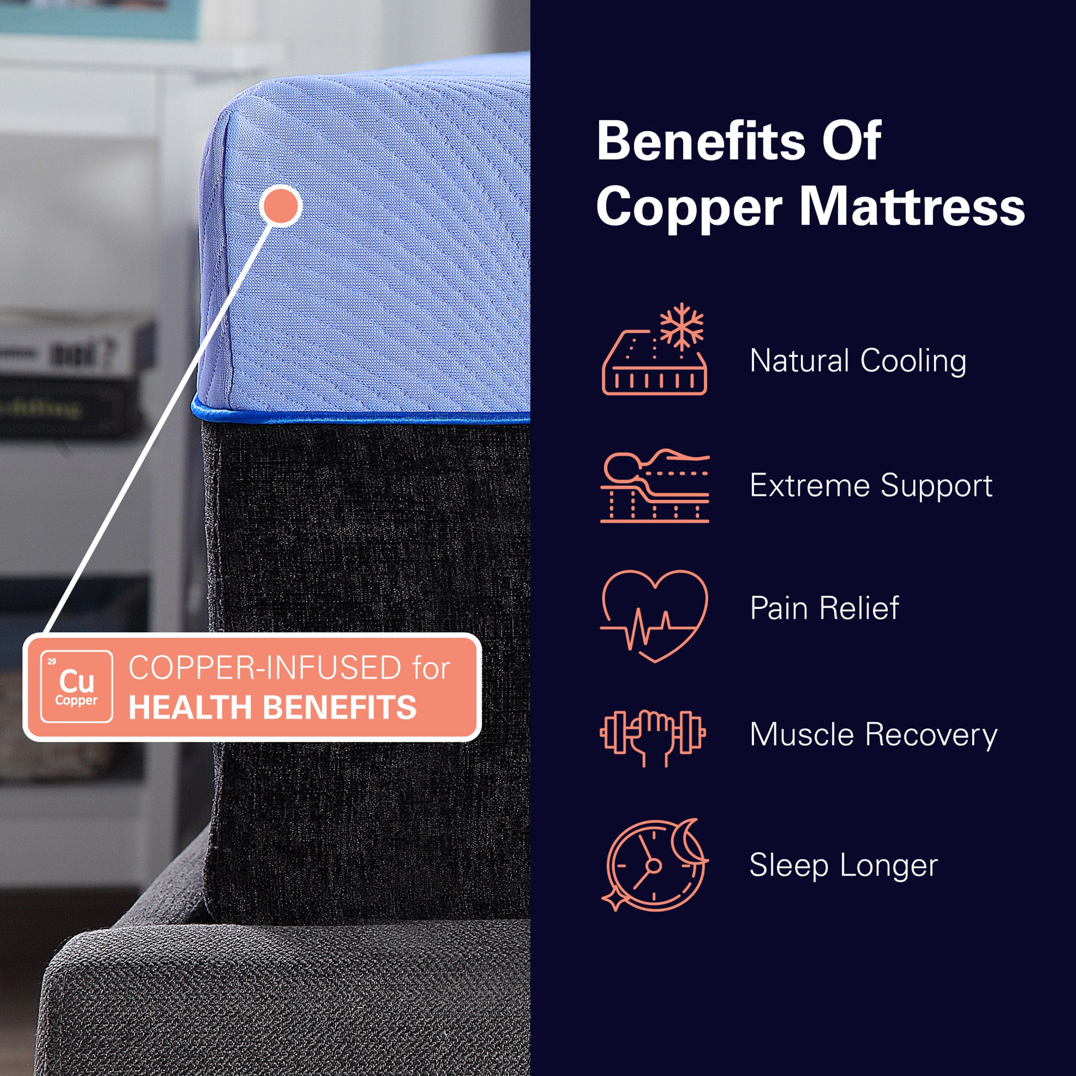 Bridgevine Home 12 Inch Refresh Hybrid Cooling GelCare Memory Foam and Coil Kids Mattress, Twin XL Size
