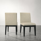 Rocco Contemporary Solid Wood Dining Chairs, Set of 2