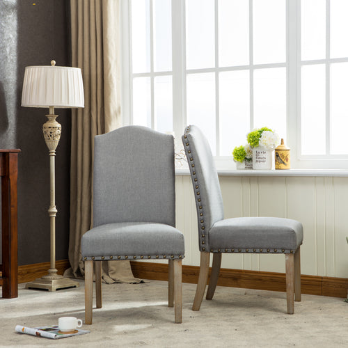 Mod Urban Style Solid Wood Nailhead Dining Chairs