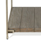 Corbeta Metal Frame Wood Living Room End Table with Shelf