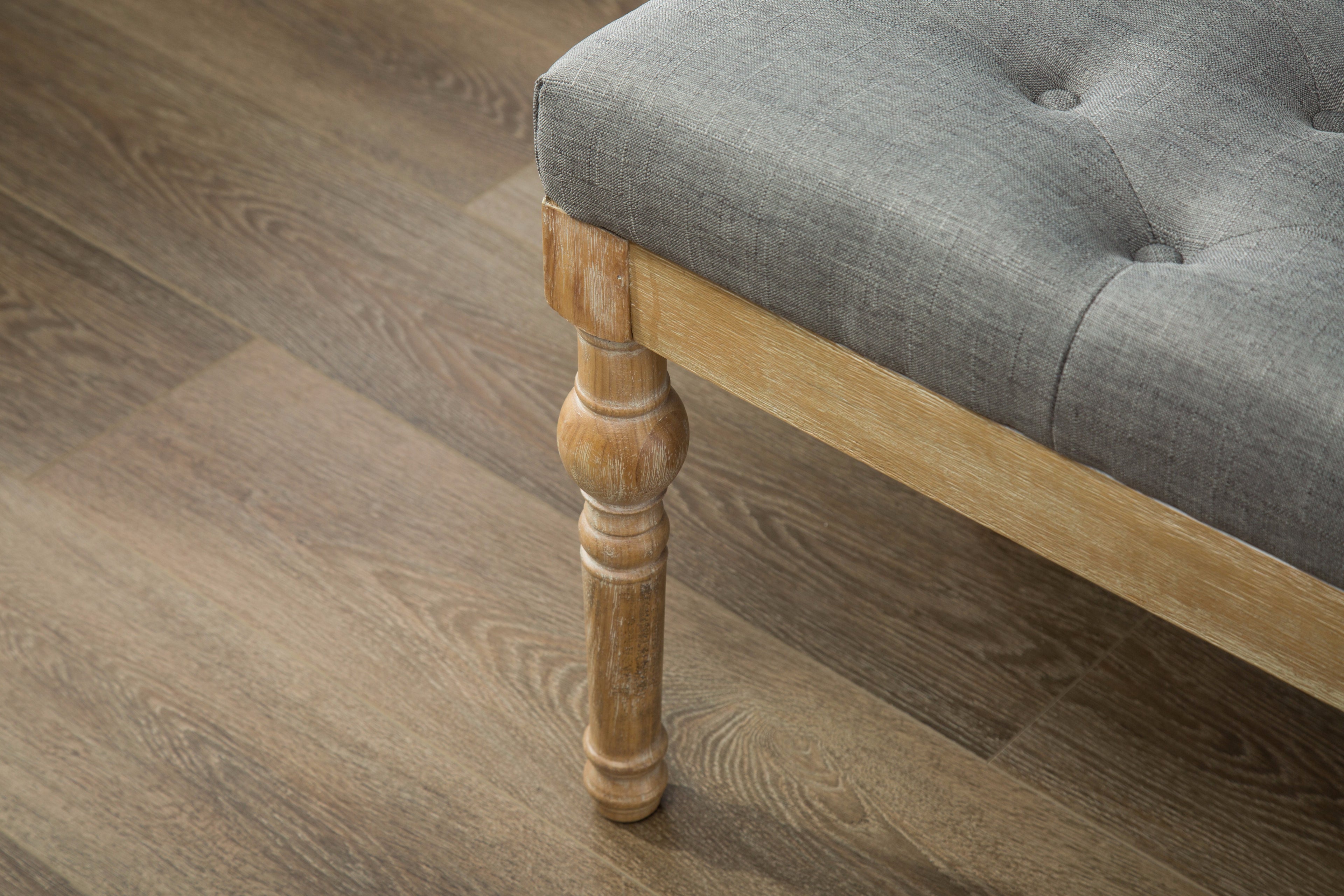 Habit Solid Wood Button Tufted Dining Bench