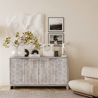 Farmhouse Style 4 Door Wooden Accent Cabinet