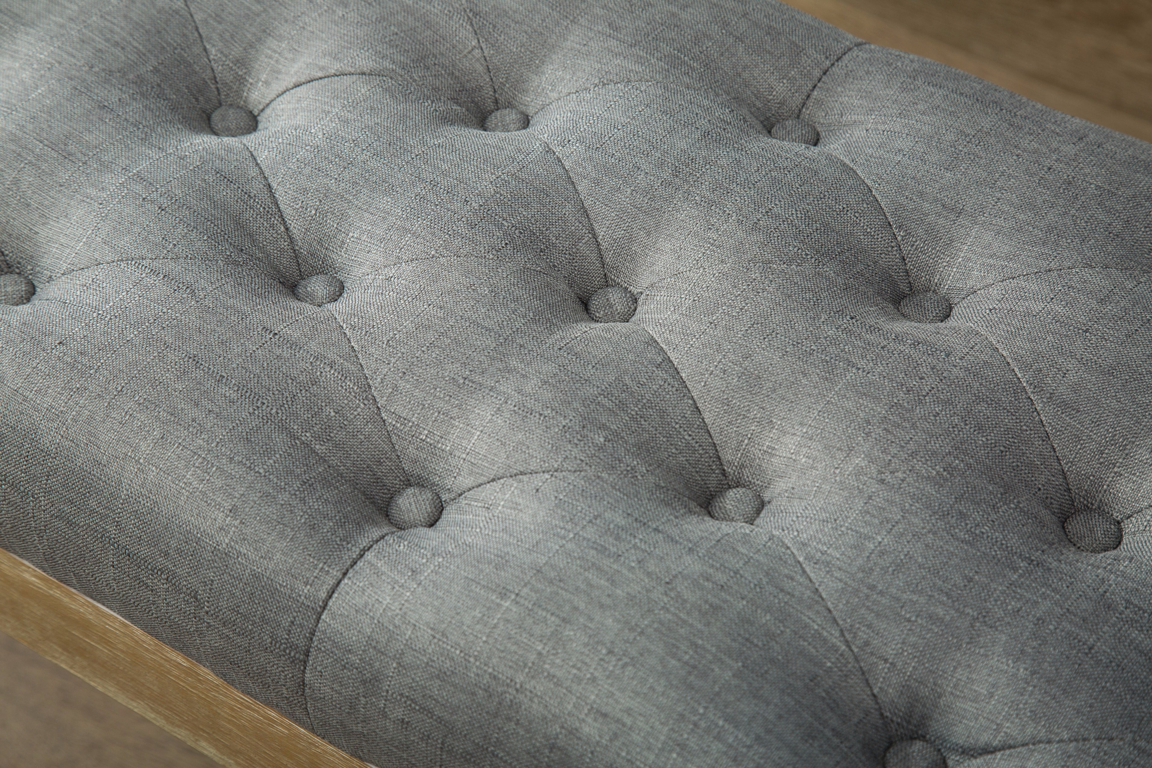 Habit Solid Wood Button Tufted Dining Bench