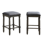 Arnhem Wood Upholstered Swivel Counter Height Stool, Set of 2