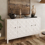 Accent Cabinet 4 Door Wooden Cabinet Sideboard Buffet Server