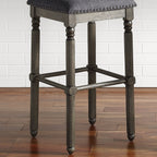 Arnhem Wood Upholstered Bar Stools, Set of 2