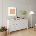 Accent Cabinet 4 Door Wooden Cabinet Sideboard Buffet Server