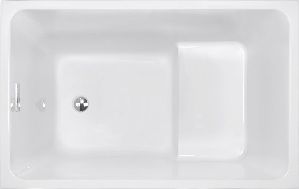 47" Acrylic Freestanding Bathtub with Seat
