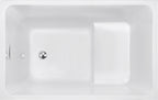 47" Acrylic Freestanding Bathtub with Seat