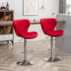 Ellston Upholstered Adjustable Swivel Barstools