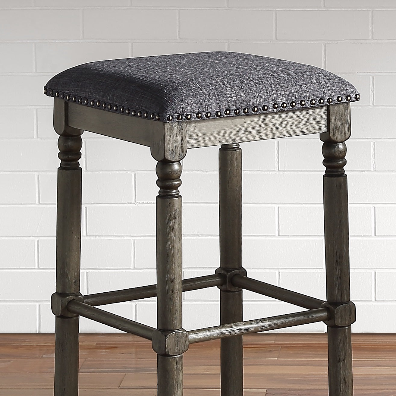 Arnhem Wood Upholstered Bar Stools, Set of 2