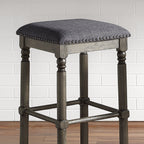 Arnhem Wood Upholstered Swivel Counter Height Stool, Set of 2