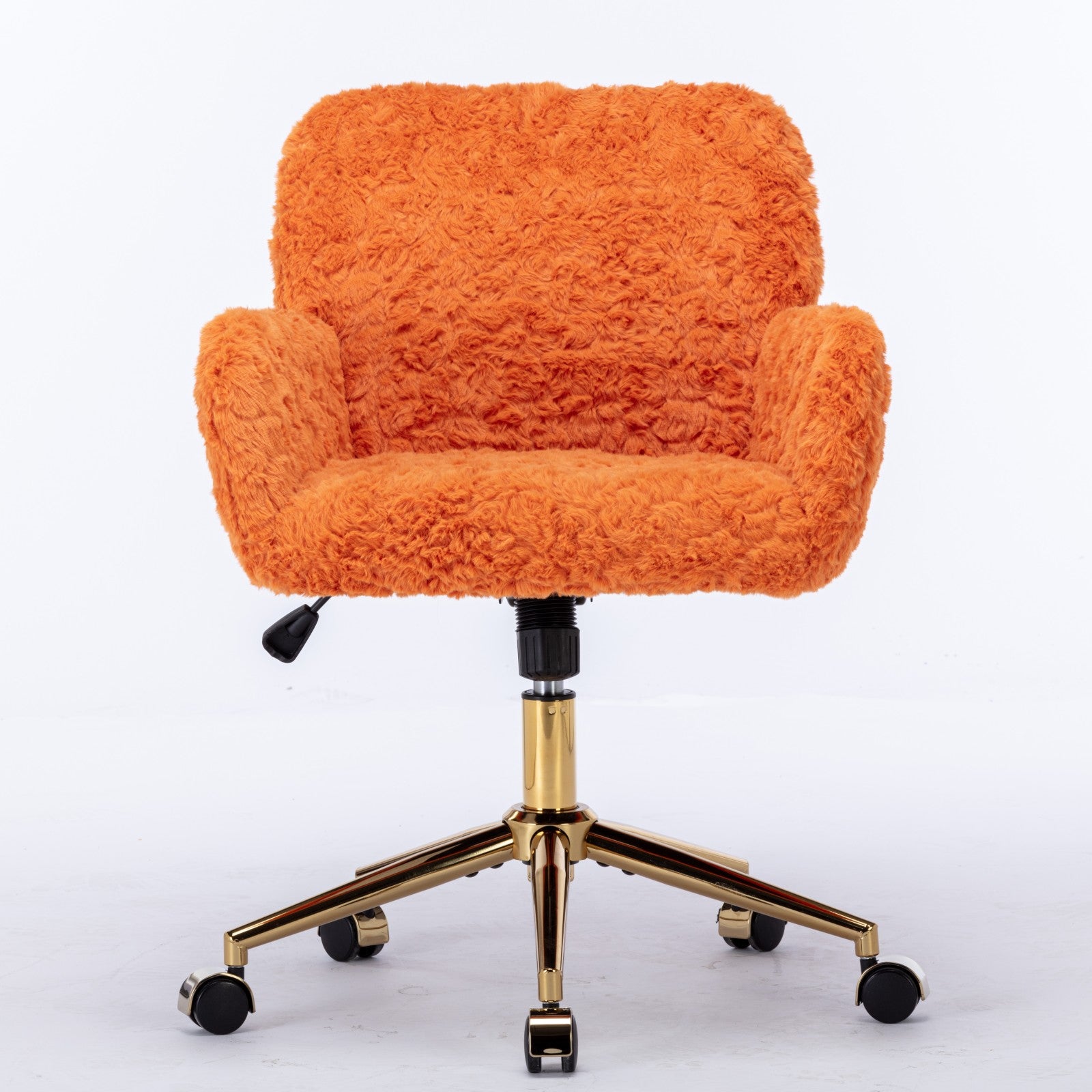 A&A Furniture Office Chair - Adjustable Vanity Chair in Orange