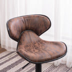 Masaccio Weathered Upholstery Airlift Adjustable Swivel Barstool