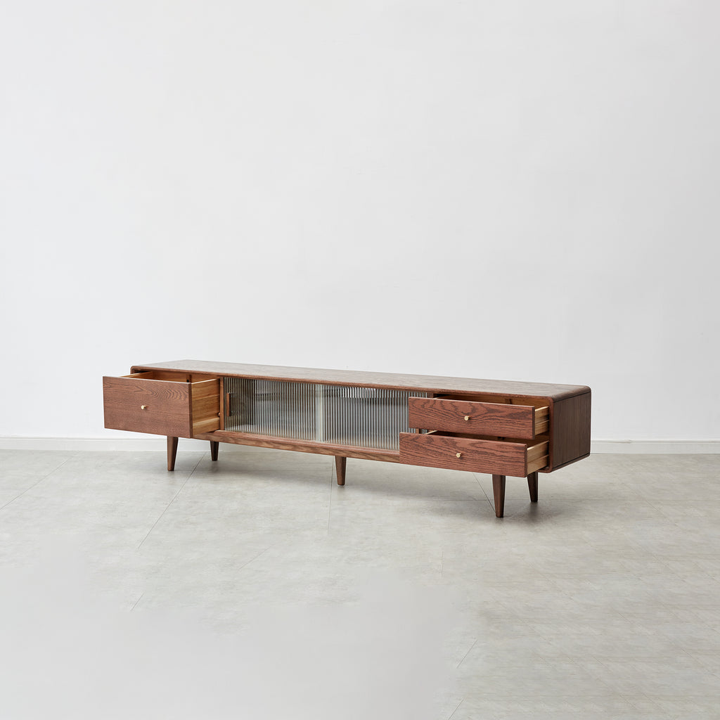Walnut Color North America A Grade Solid TV Cabinet