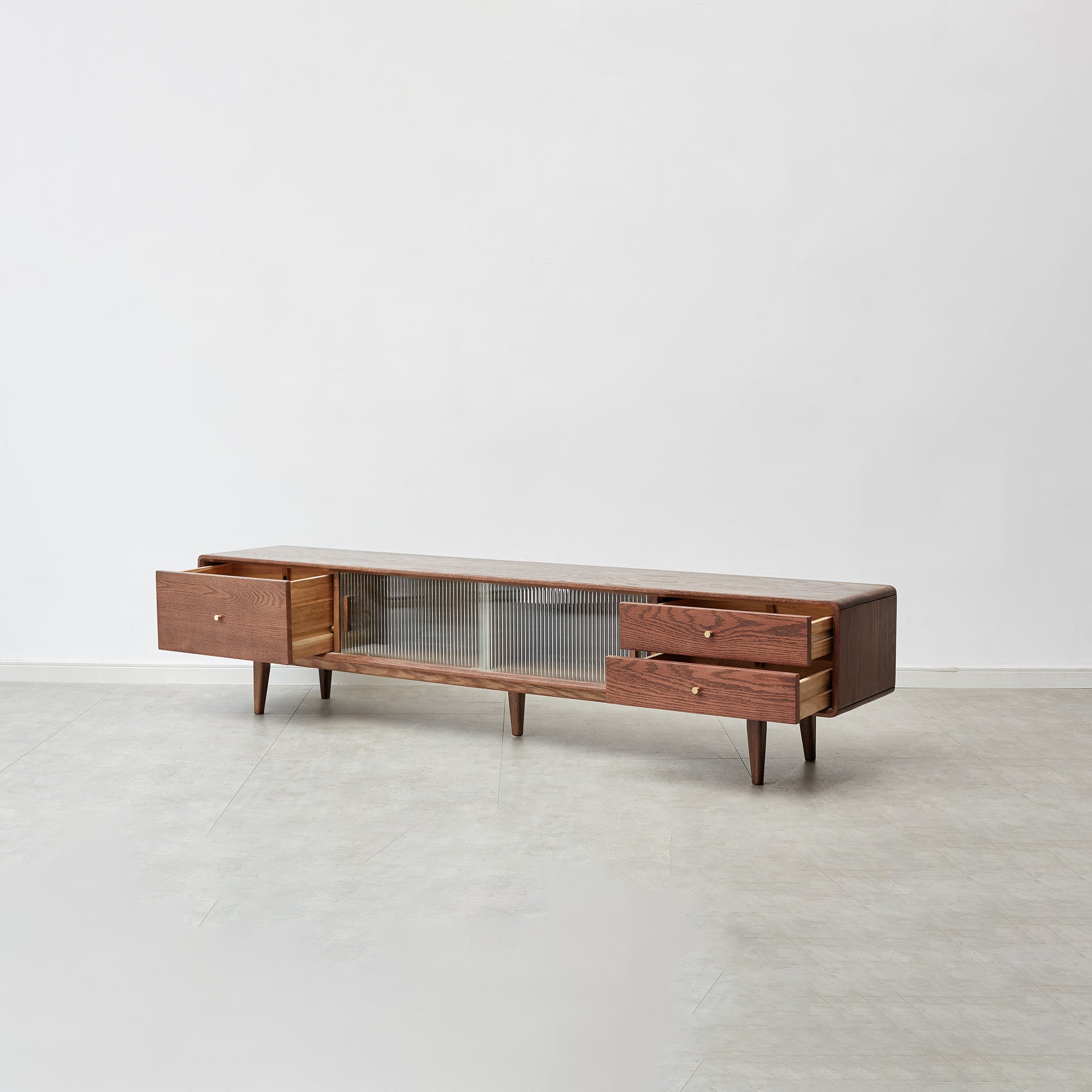 Walnut Color North America A Grade Solid TV Cabinet